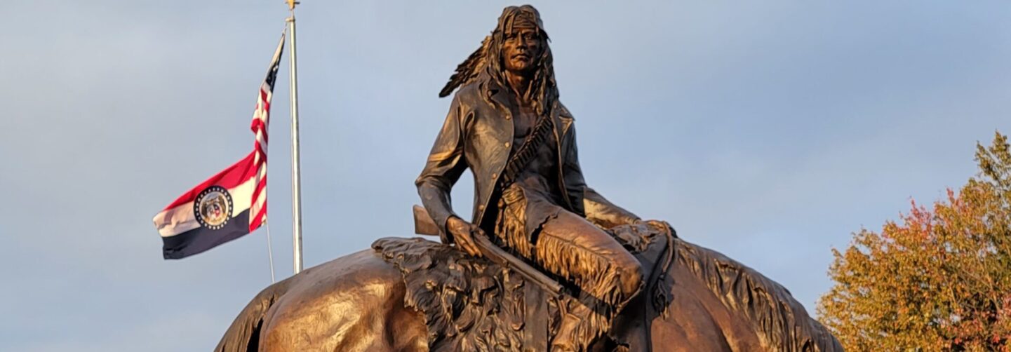 The Indian Scout at the Trails End Monument