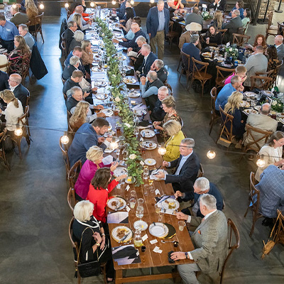 An overhead view of the 2025 Ag Hall of Fame ceremony
