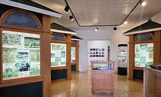 The inside of the state fair museum